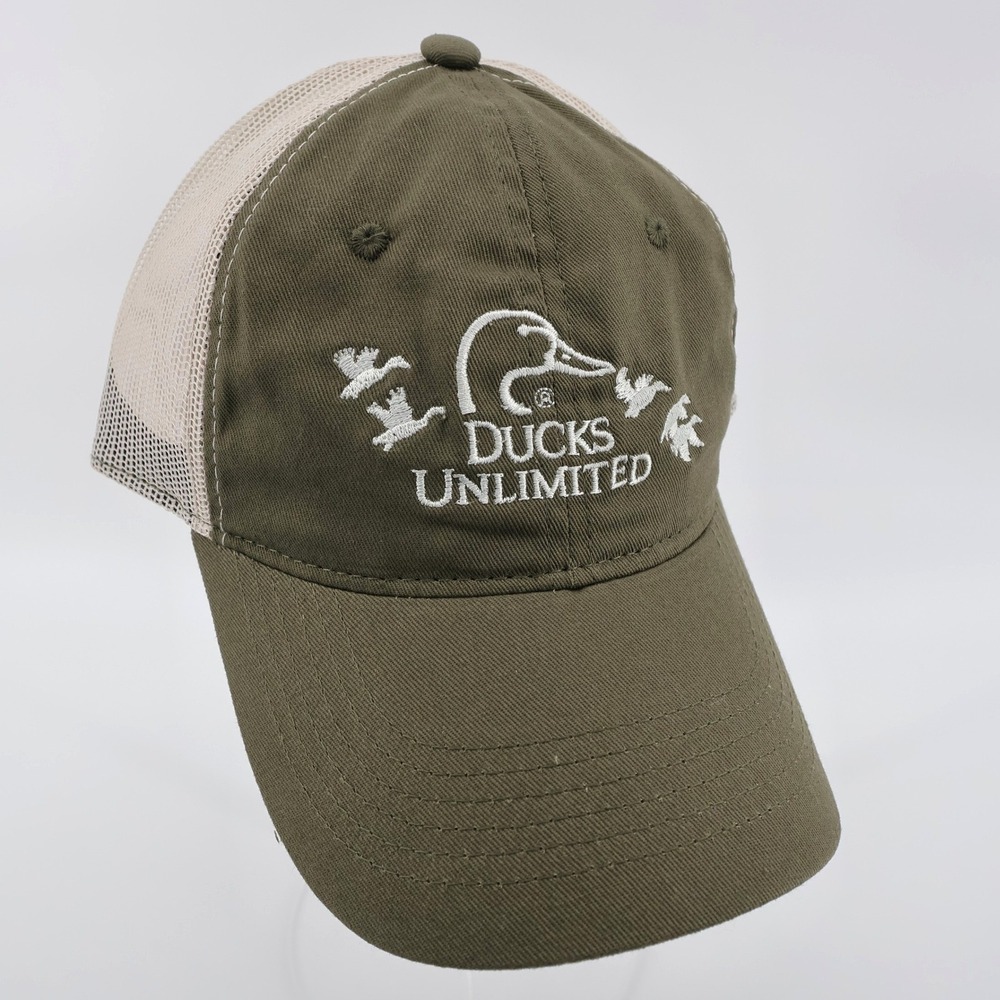 NEW Ducks Unlimited Mesh‎ Back Trucker Hat Green OS Mens OSFA